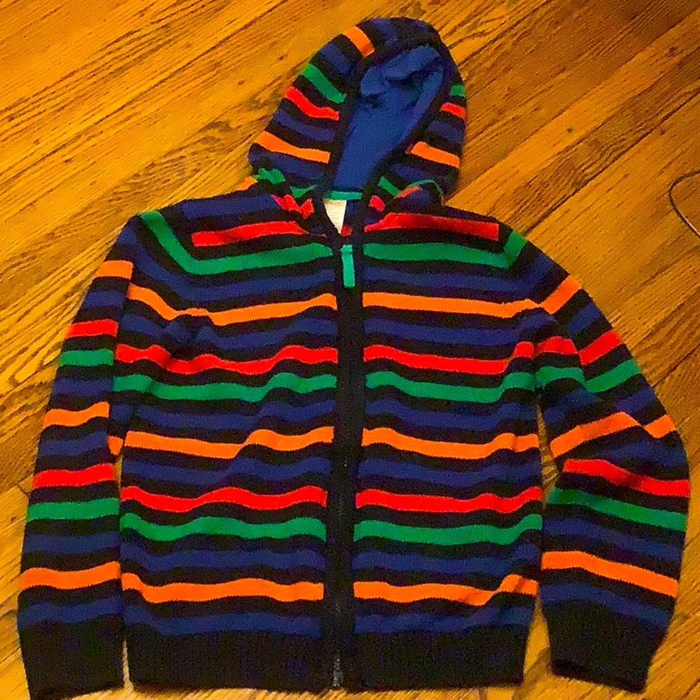 Gymboree Knit Hooded Striped Sweater Size 6